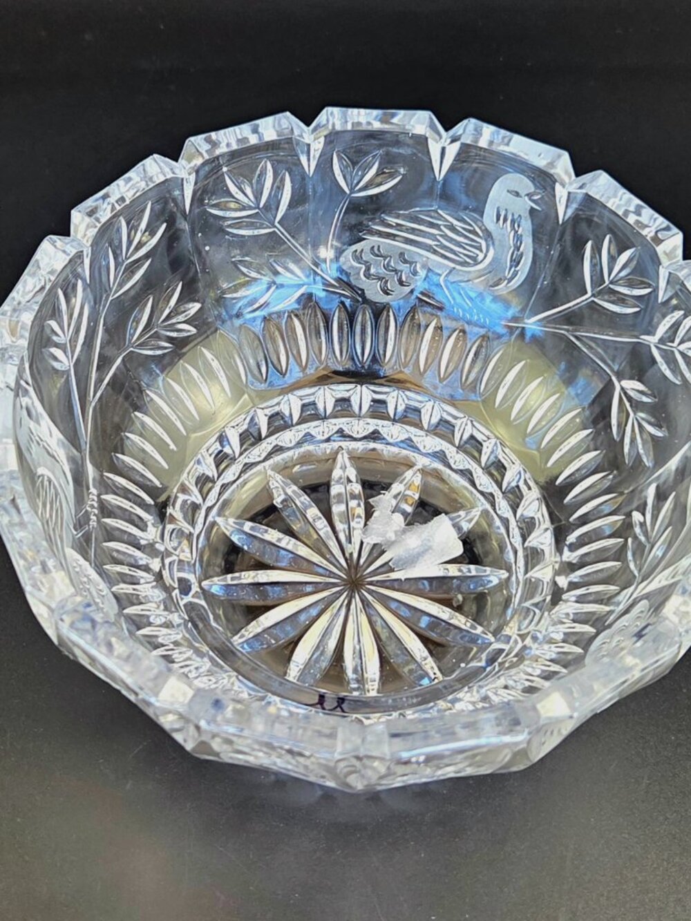 Vintage Action Industries Bird Collection - Crystal Footed Bowl - 8" Round